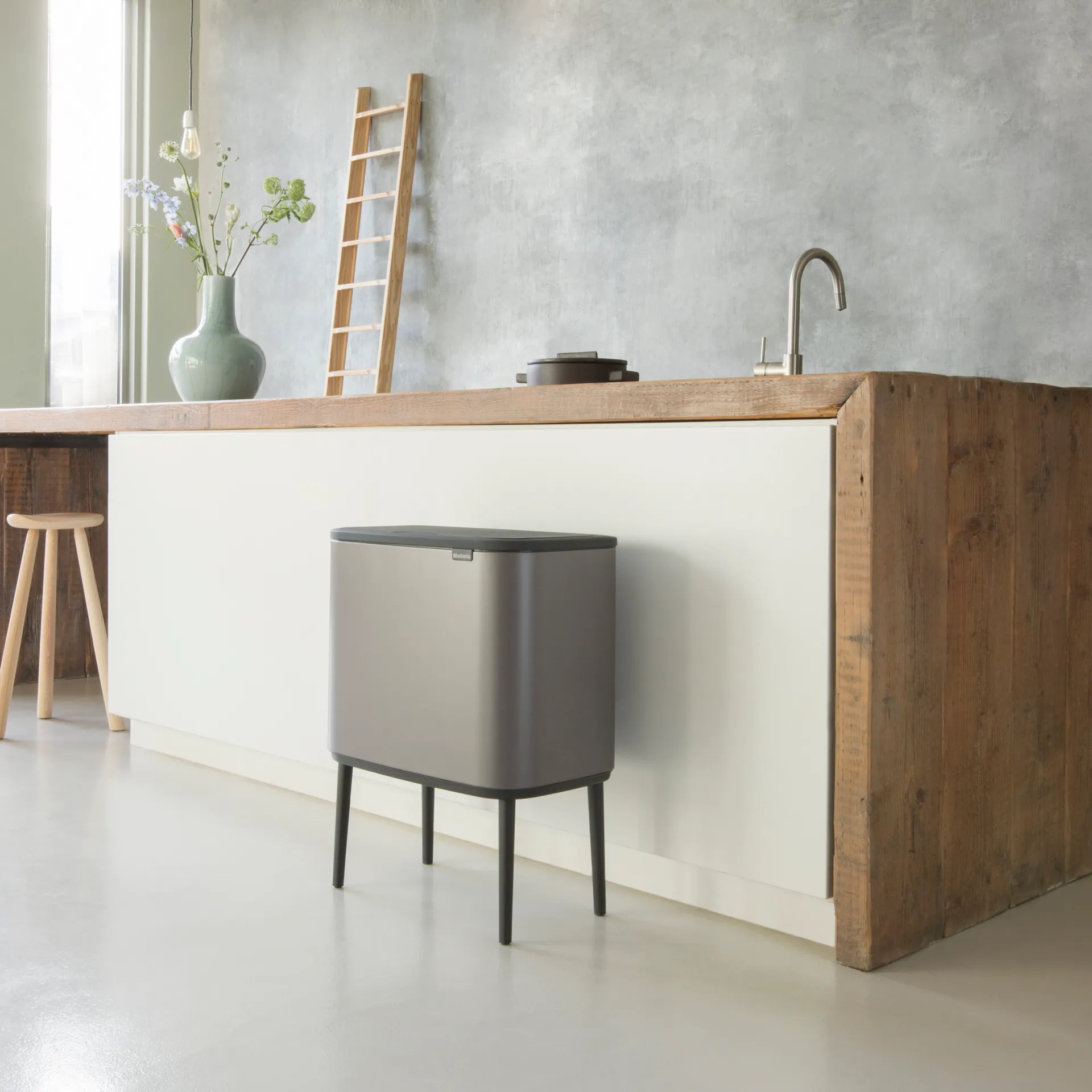 Bo touch bin 11+23 litre, platinum Brabantia