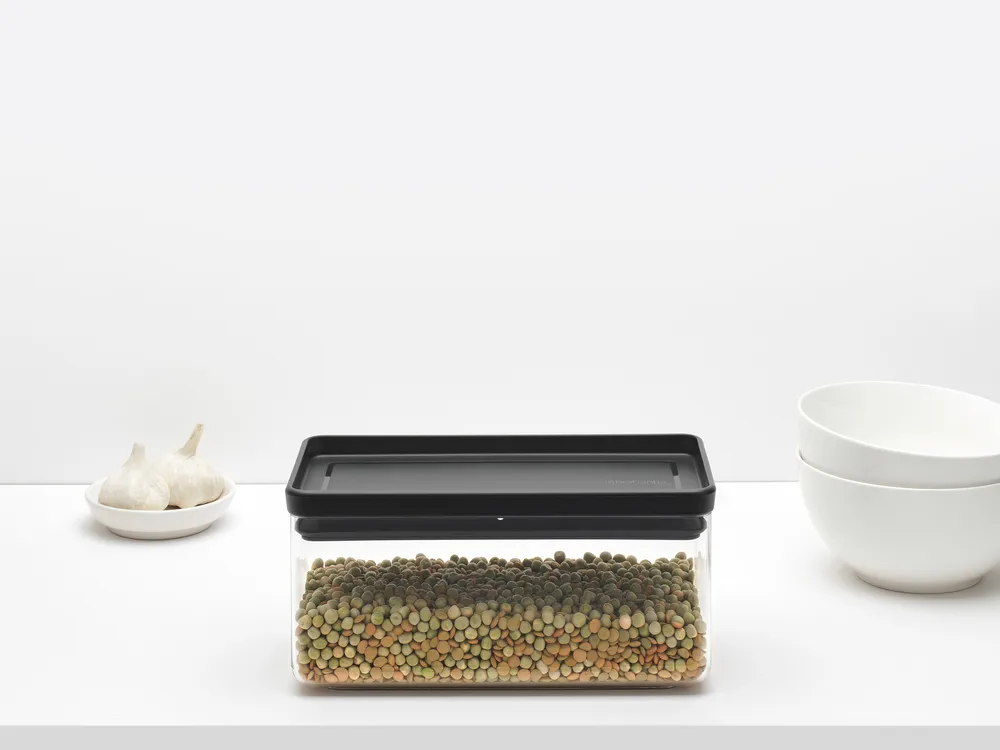 TASTY+ stackable container 1.5 liters, Dark grey Brabantia