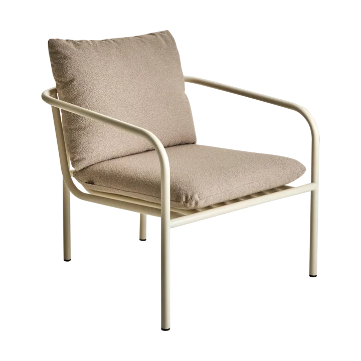 Bendt lounge chair - Teddy beige-pearl white - Brafab