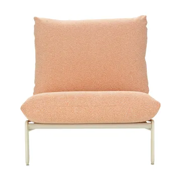 Blixt lounge armchair - Pearl white-teddy orange - Brafab