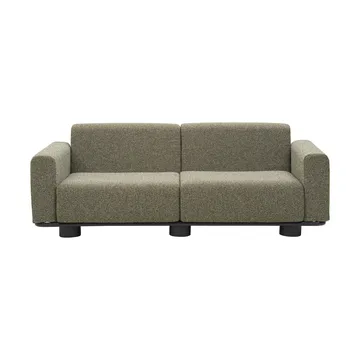 Bolster sofa - Anthracite-teddy verde, 2.5-seater - Brafab