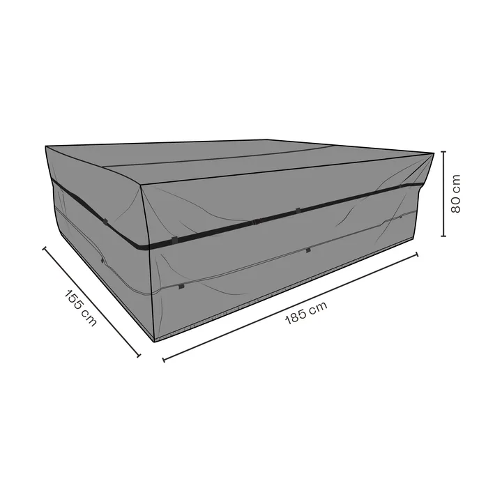 Brafab furniture cover dining group - Black 185x155 cm - Brafab