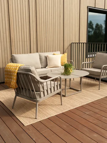 Coleville armchair - Khaki-burlap beige - Brafab