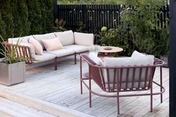 Collier armchair - Zin red-teddy beige - Brafab