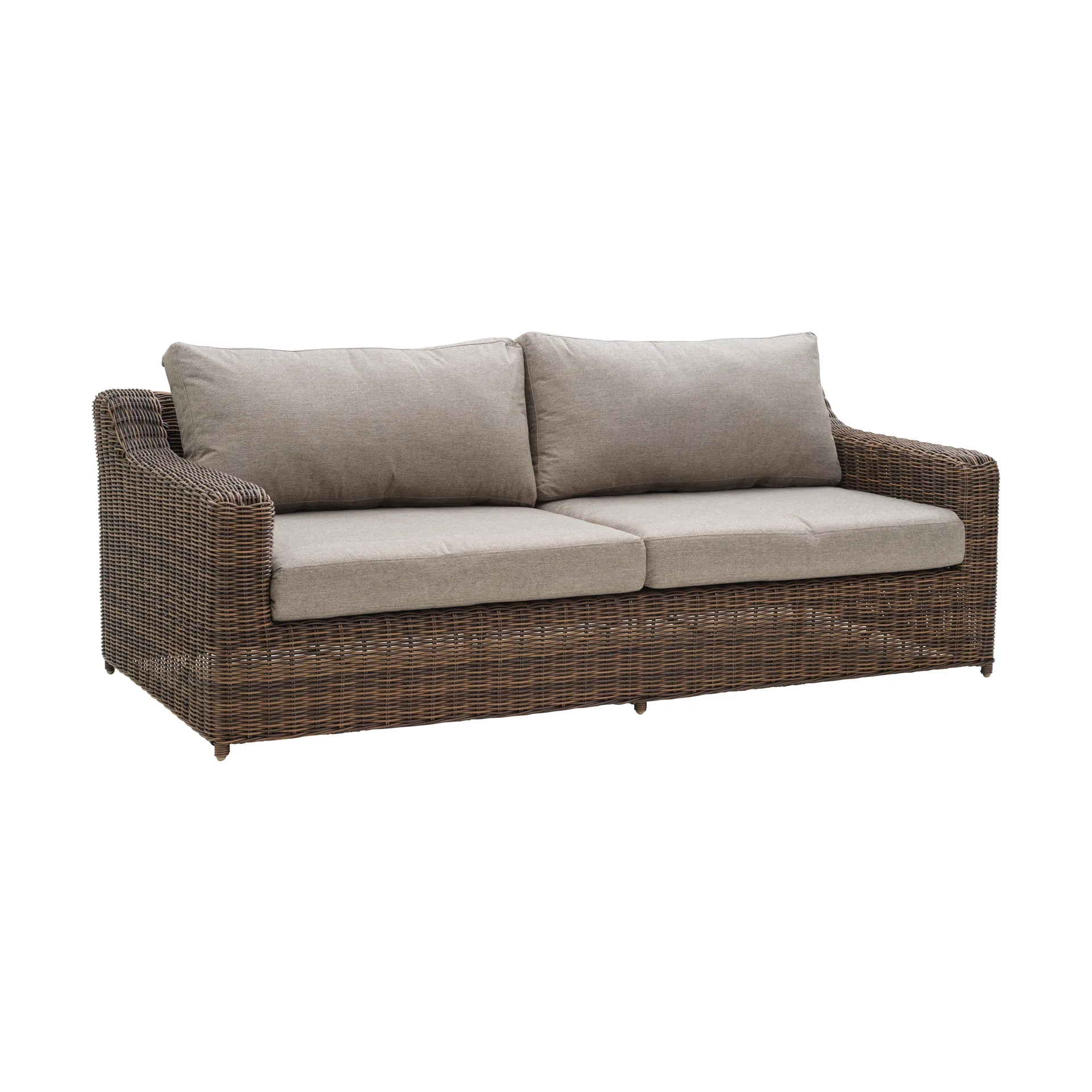 Glendon 3 seater sofa, Dark Brown-soft moose Brafab
