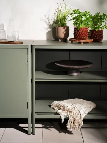 Kelia outdoor kitchen bench with shelves - Anthracite, 121x91x64 cm - Brafab