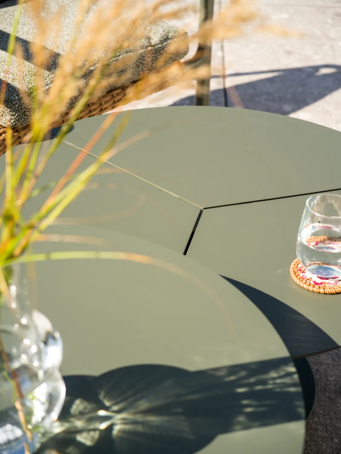 Peace coffee table, Nordic green, Ø80x40 cm Brafab