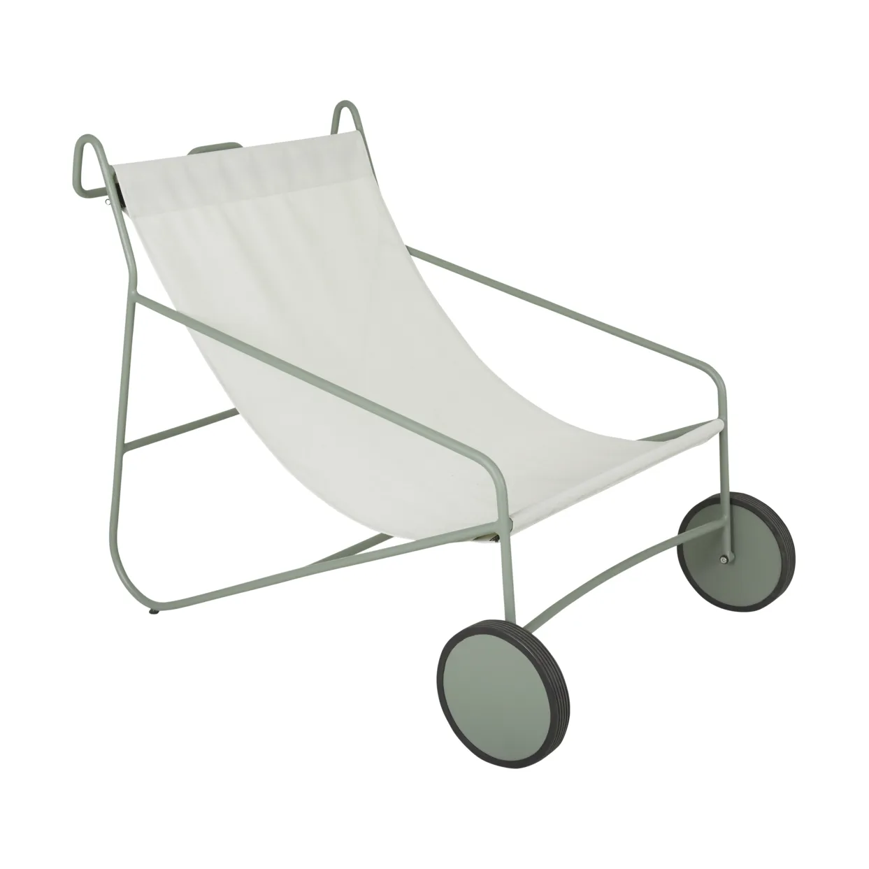 Poul Chair lounge armchair, Dusty green-white Brafab