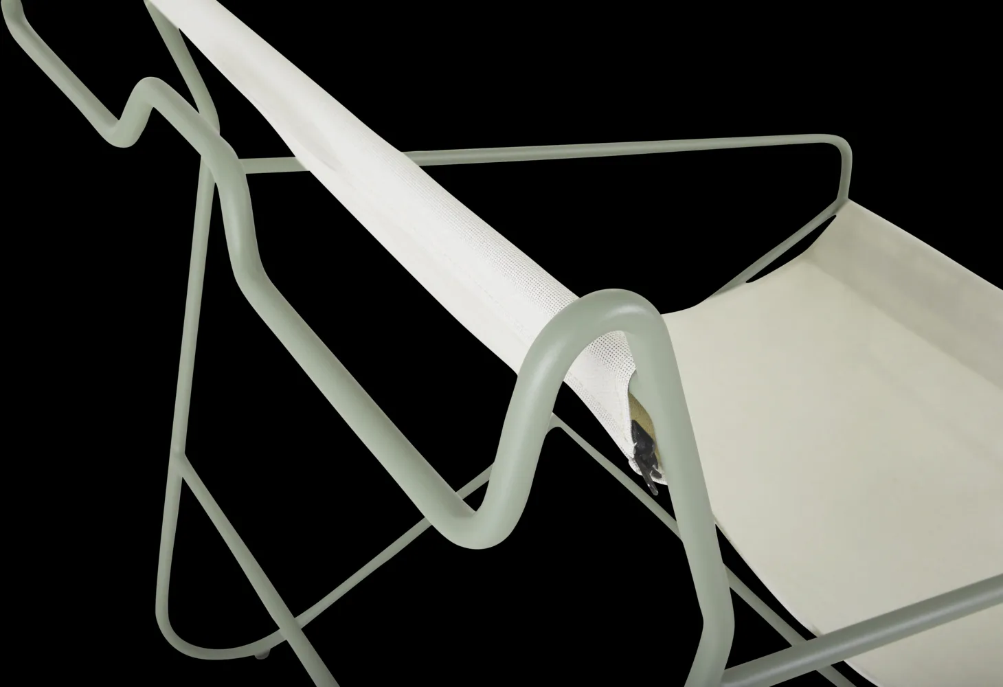 Poul Chair lounge armchair, Dusty green-white Brafab