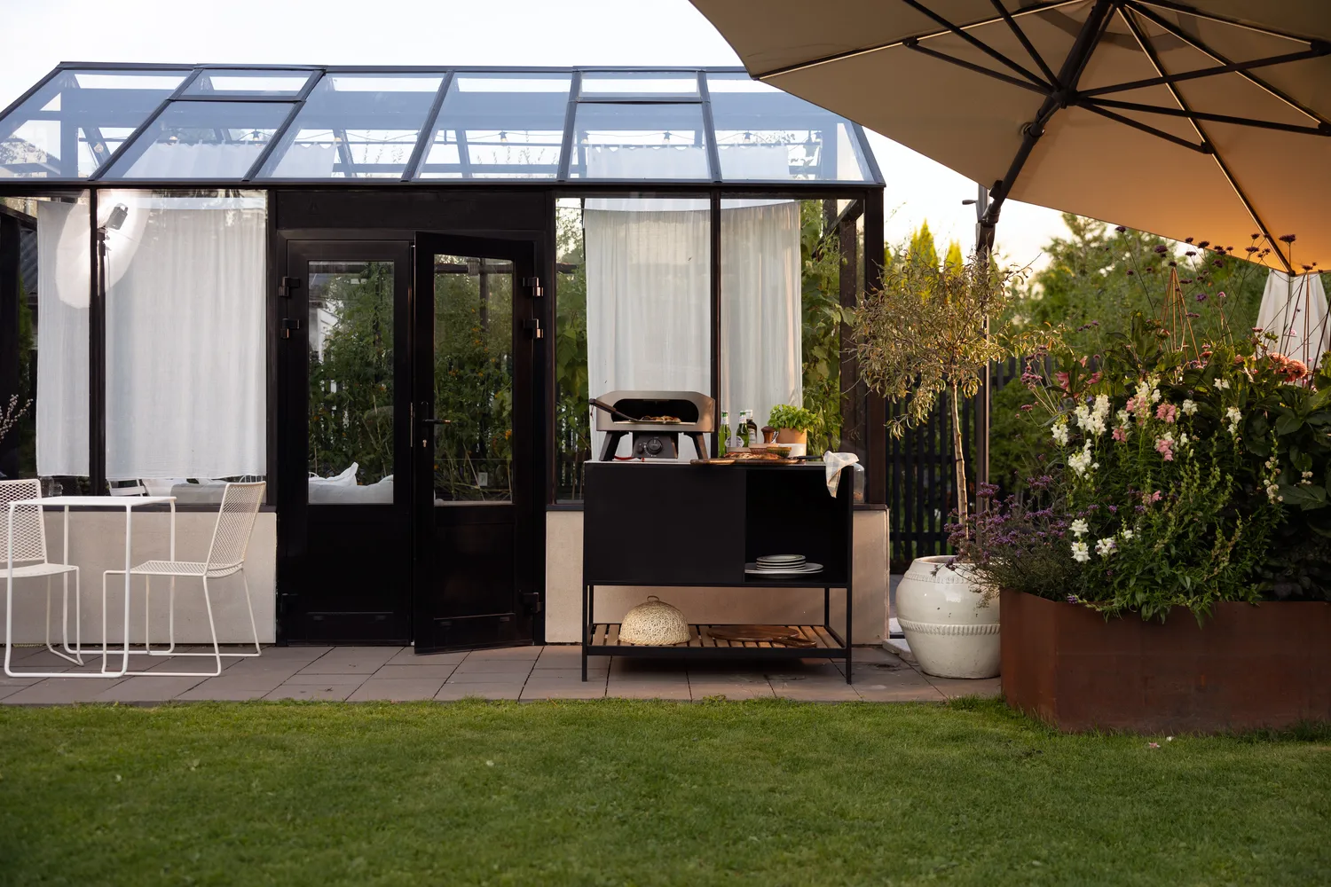 Prep outdoor kitchen base cabinet 110x90x70 cm, Black Brafab