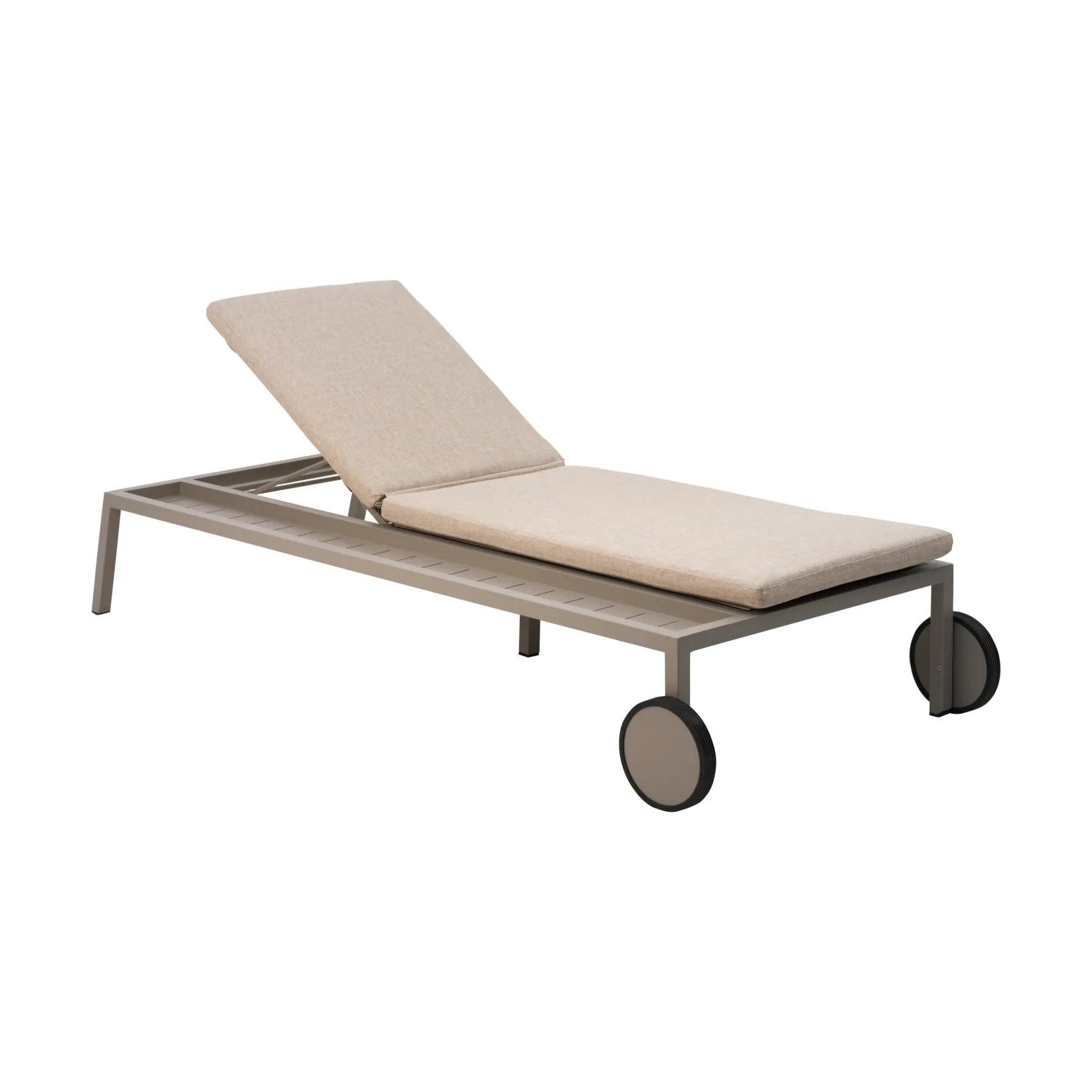 Samvaro chaise lounge 218x92 cm, Khaki Brafab