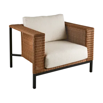 Shell lounge chair - Teddy rice-black - Brafab