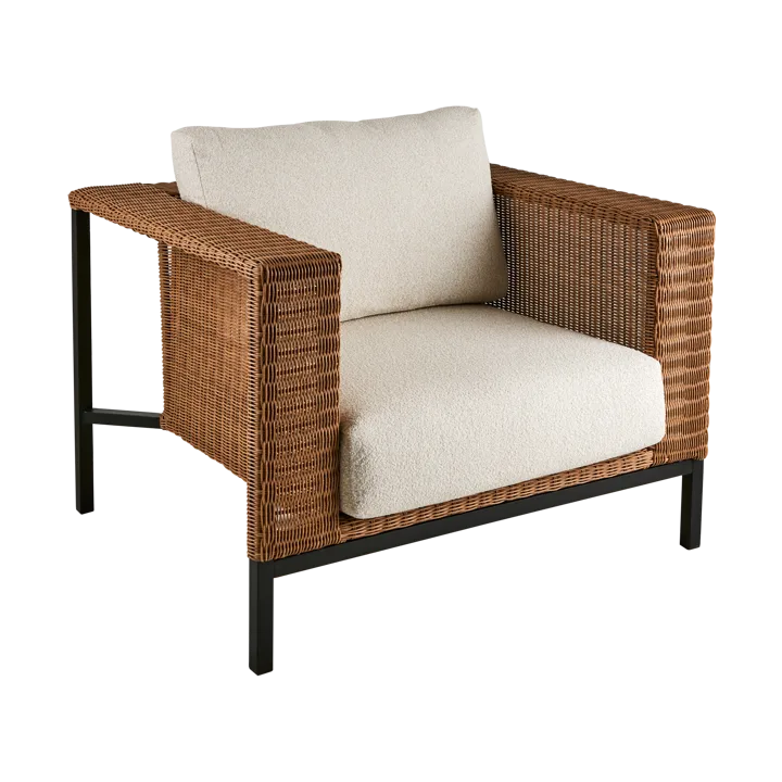 Shell lounge chair - Teddy rice-black - Brafab