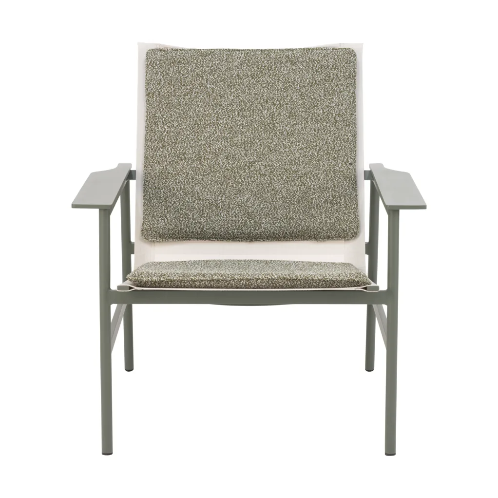 Soro lounge armchair, Nordic green-teddy verde Brafab