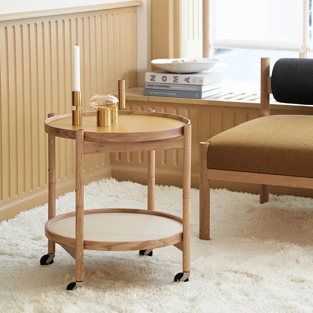 Bølling Tray Table model 50, Base, black lacquered oak stand Brdr. Krüger