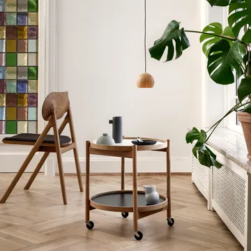 Bølling Tray Table model 50 - Stone, untreated beech stand - Brdr. Krüger