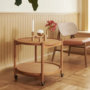 Bølling Tray Table model 60 - Smoke oak, smoke oiled oak stand - Brdr. Krüger