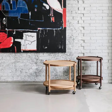Bølling Tray Table model 60 - Water, black lacquered oak stand - Brdr. Krüger