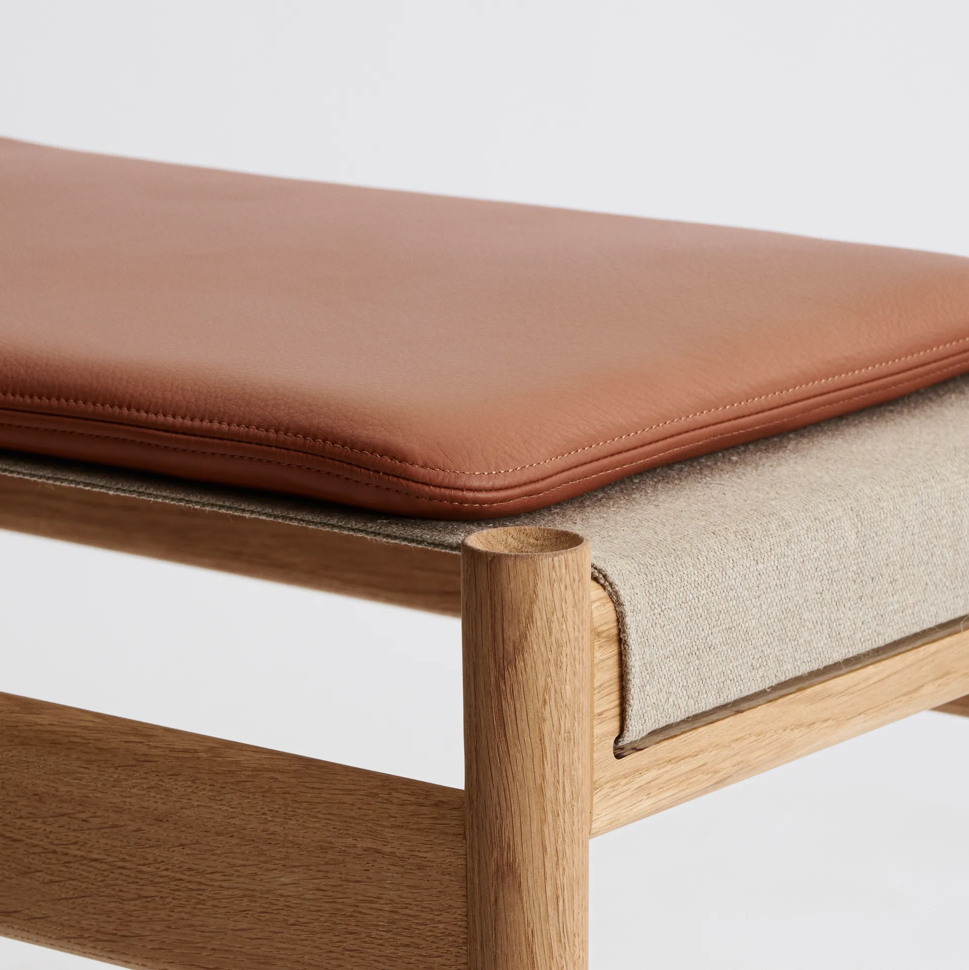 HB cushion 33x53x3,5 cm, Spectrum leather Brandy Brdr. Krüger