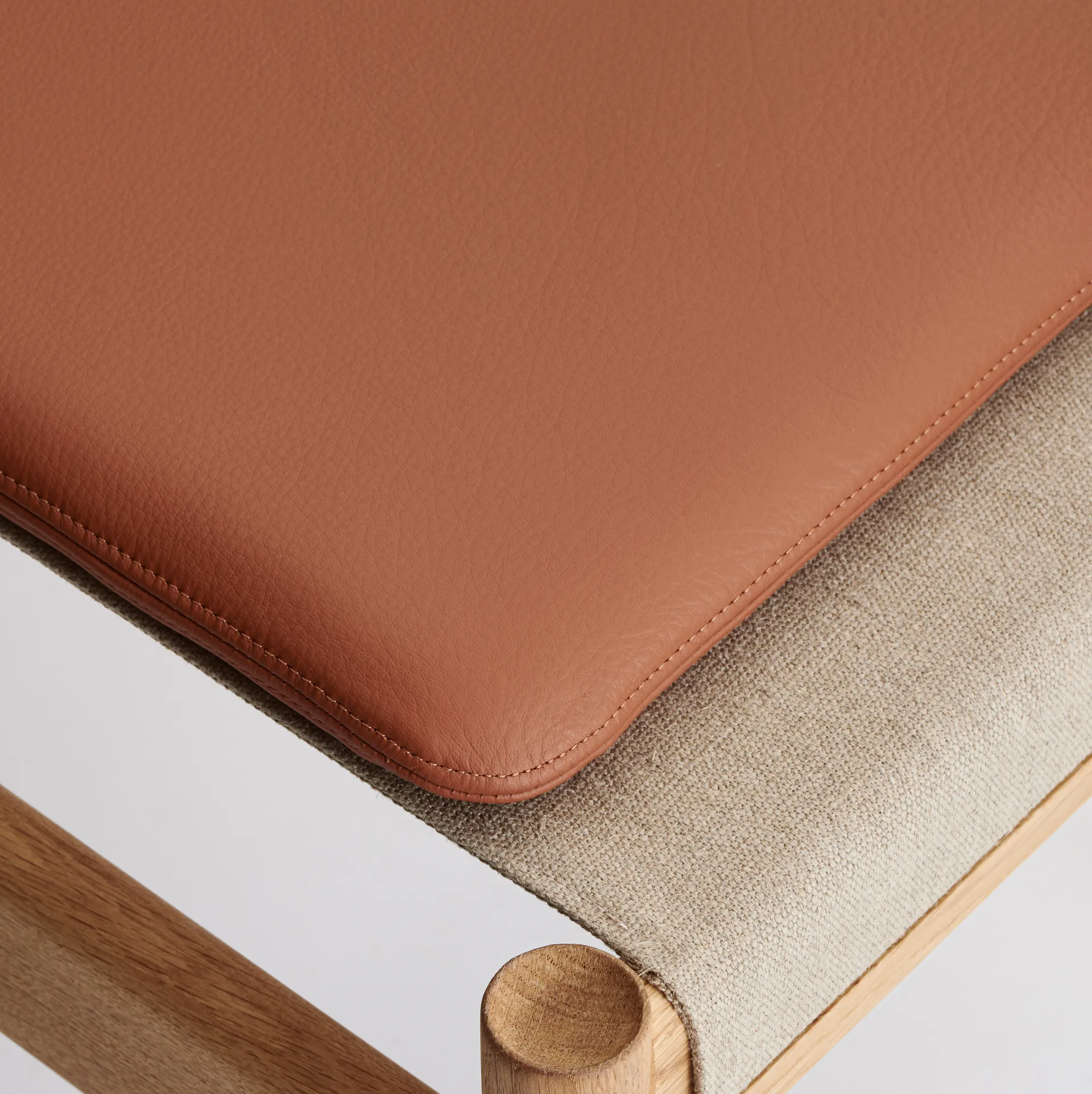 HB cushion 33x53x3,5 cm, Spectrum leather Brandy Brdr. Krüger