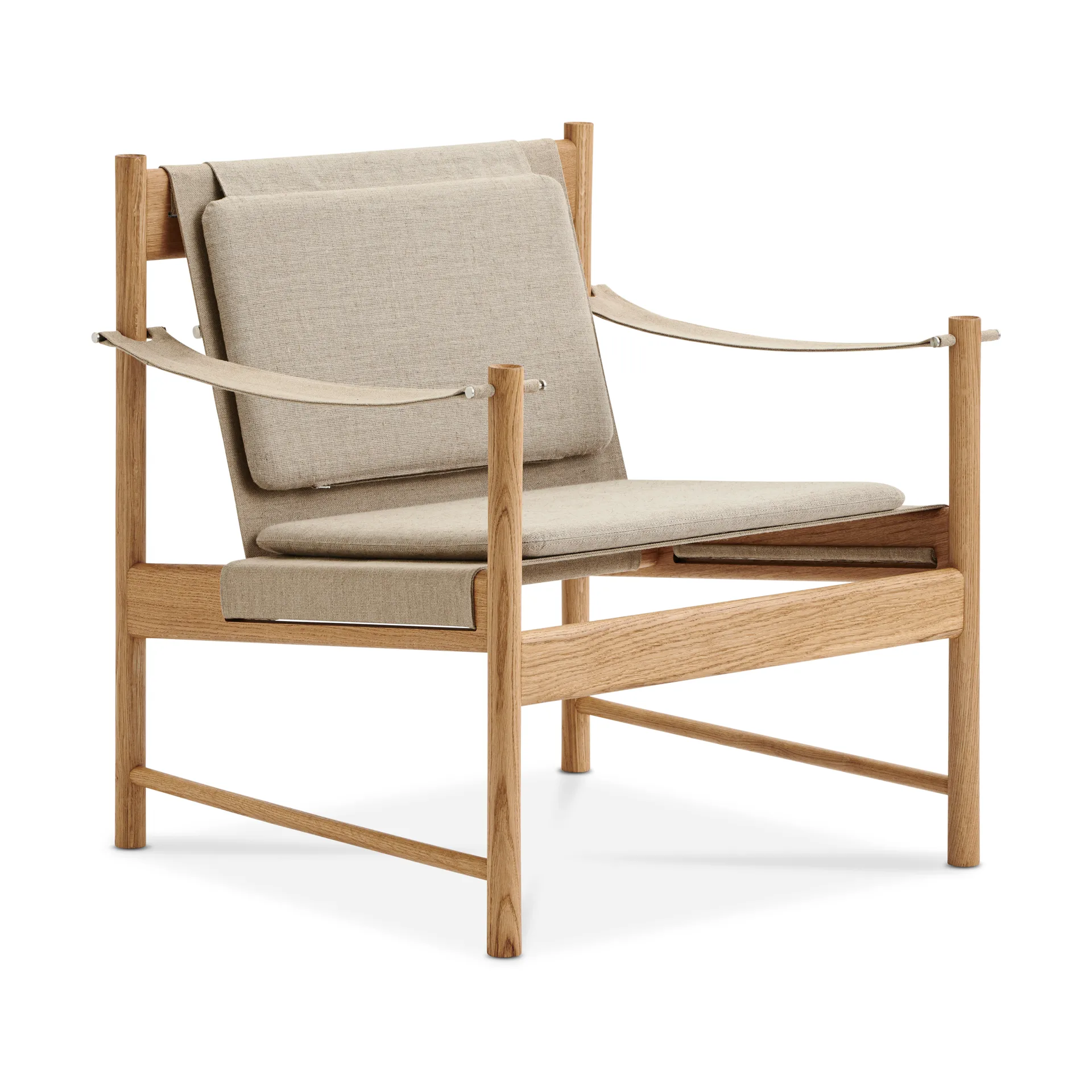 HB lounge chair, Oiled oak-canvase nature Brdr. Krüger