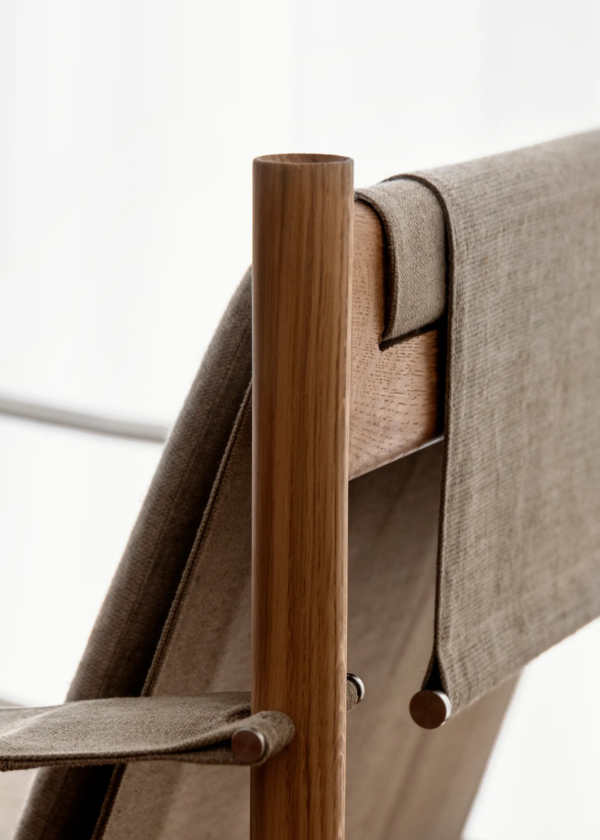 HB lounge chair, Smoke oiled oak-canvase nature Brdr. Krüger