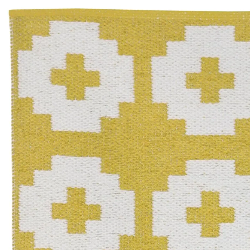 Flower rug sun (yellow), 70x100 cm Brita Sweden