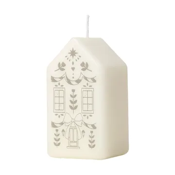 Casa pillar candle - White-Silver - Broste Copenhagen