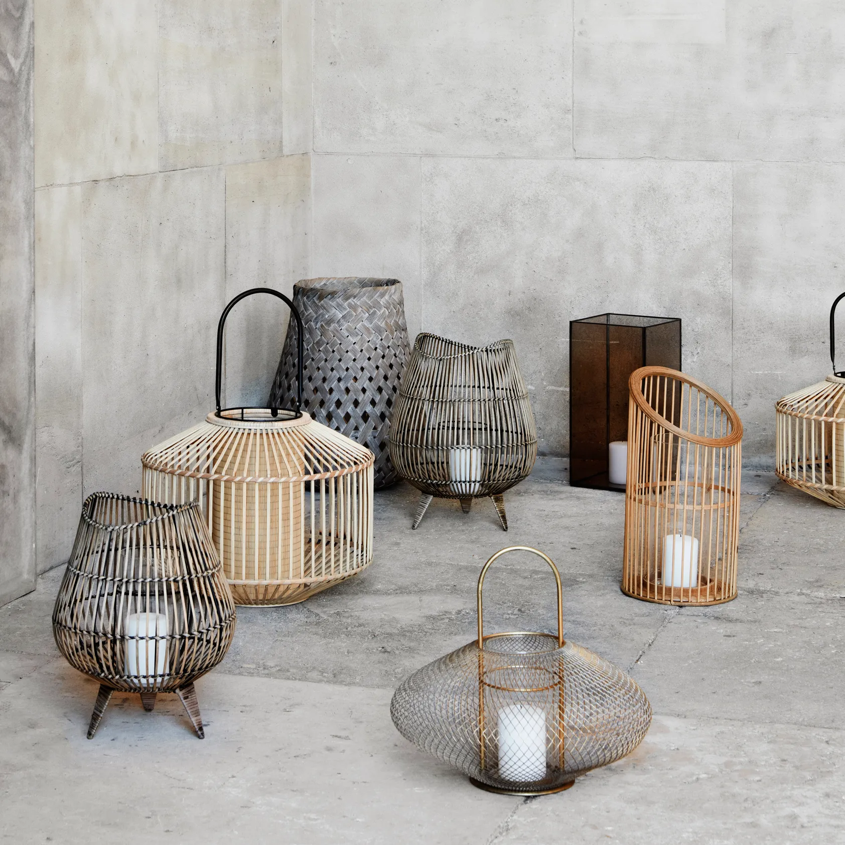 Flax lanterna bamboo, small Broste Copenhagen