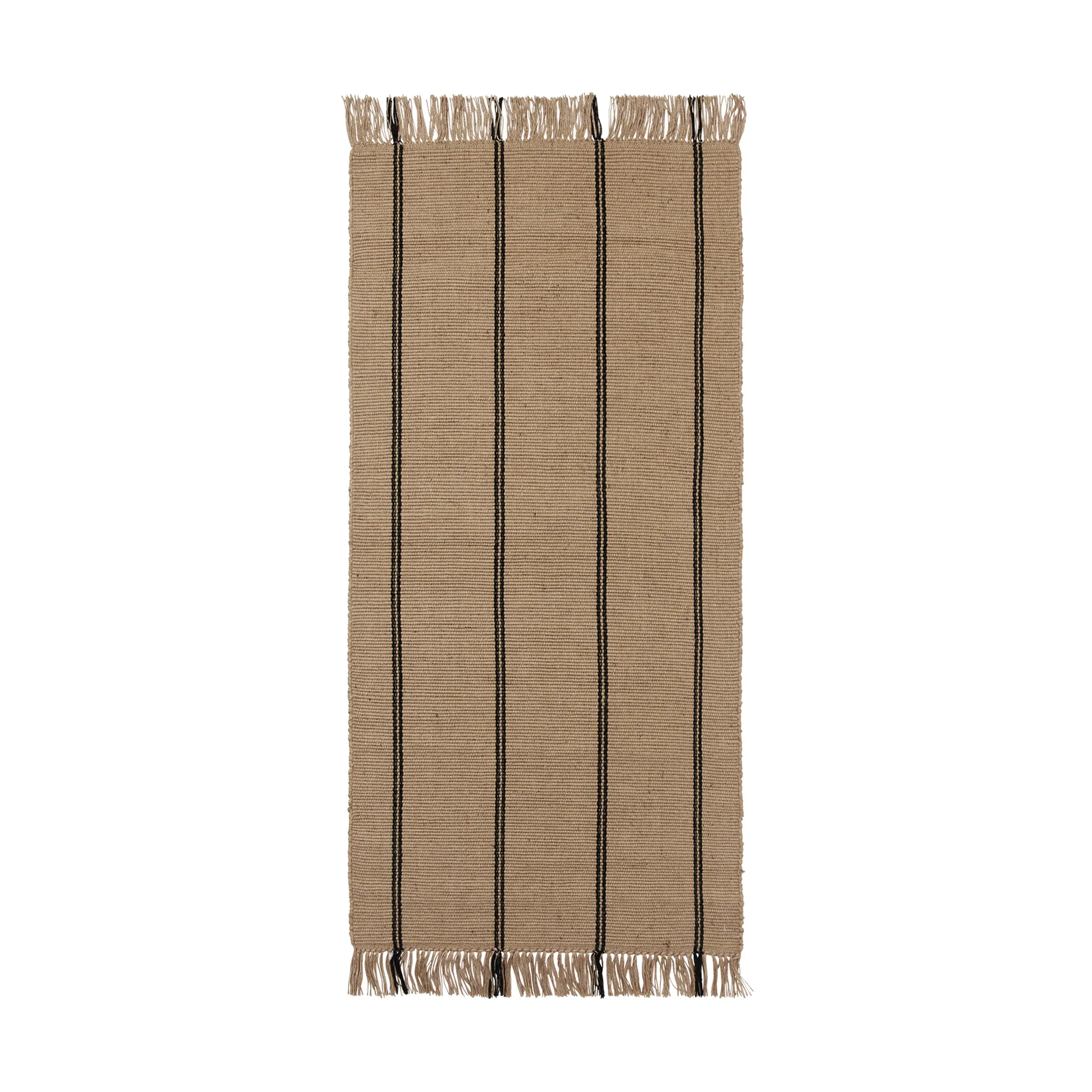 Yuki runner rug, Black-natural, 70x140 cm Broste Copenhagen