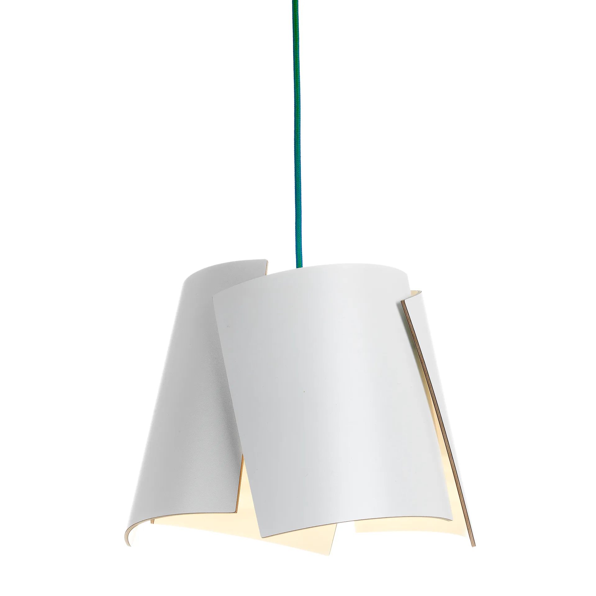 Leaf white lamp, white-turquoise Bsweden