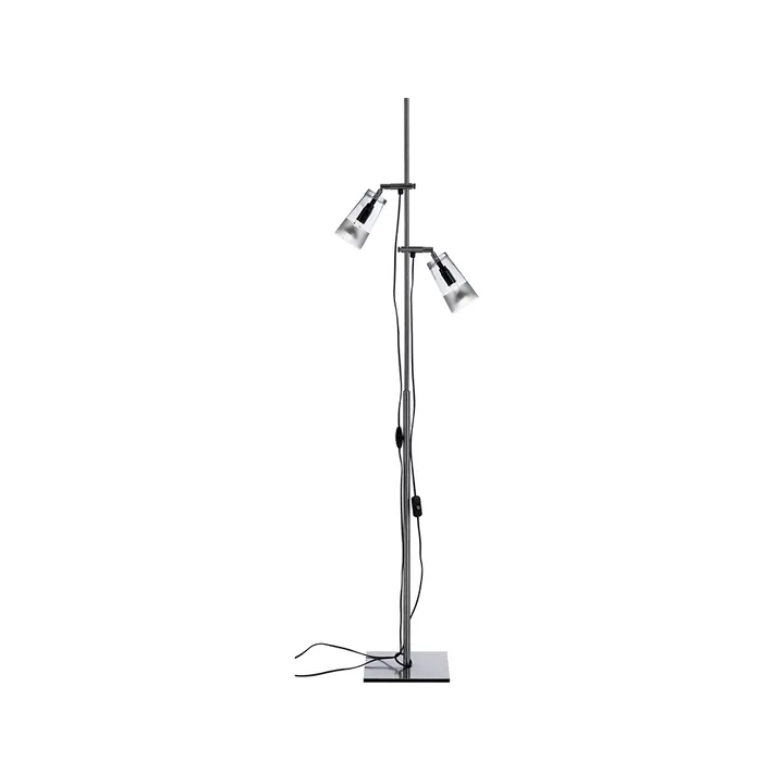 Manhattan 16 floor lamp - Glass clear, frosted band - Bsweden