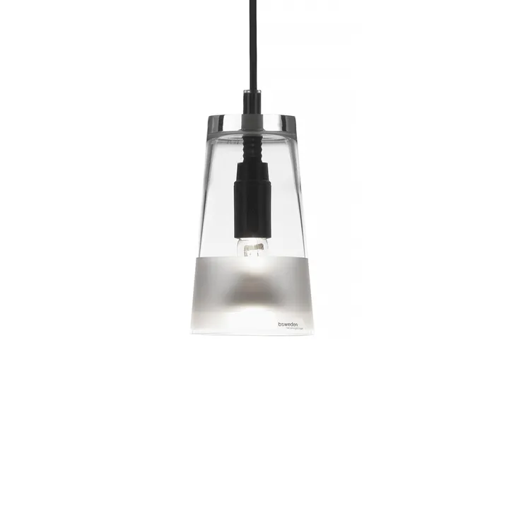 Manhattan 16 pendant lamp - Glass clear, frost horizontal band - Bsweden
