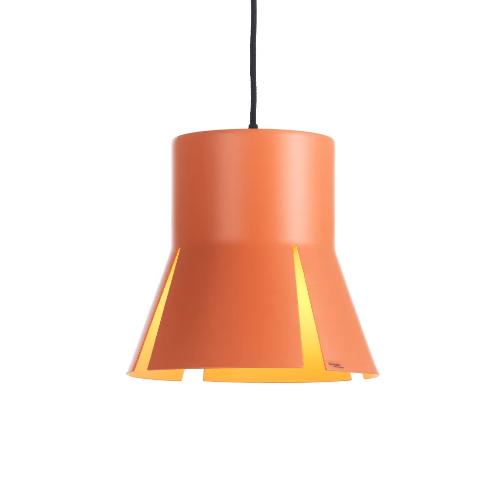 Split 29 pendant, Orange matte, black textile cord Bsweden