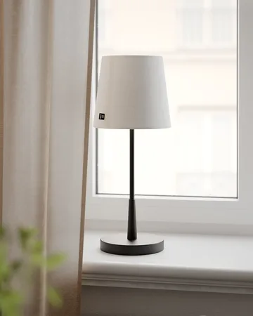 Lumi table lamp 48,5 cm - Matte black-white - By Rydéns