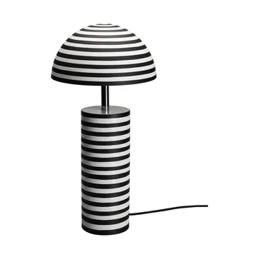 Stripe table lamp - White-black, 50 cm - By Rydéns