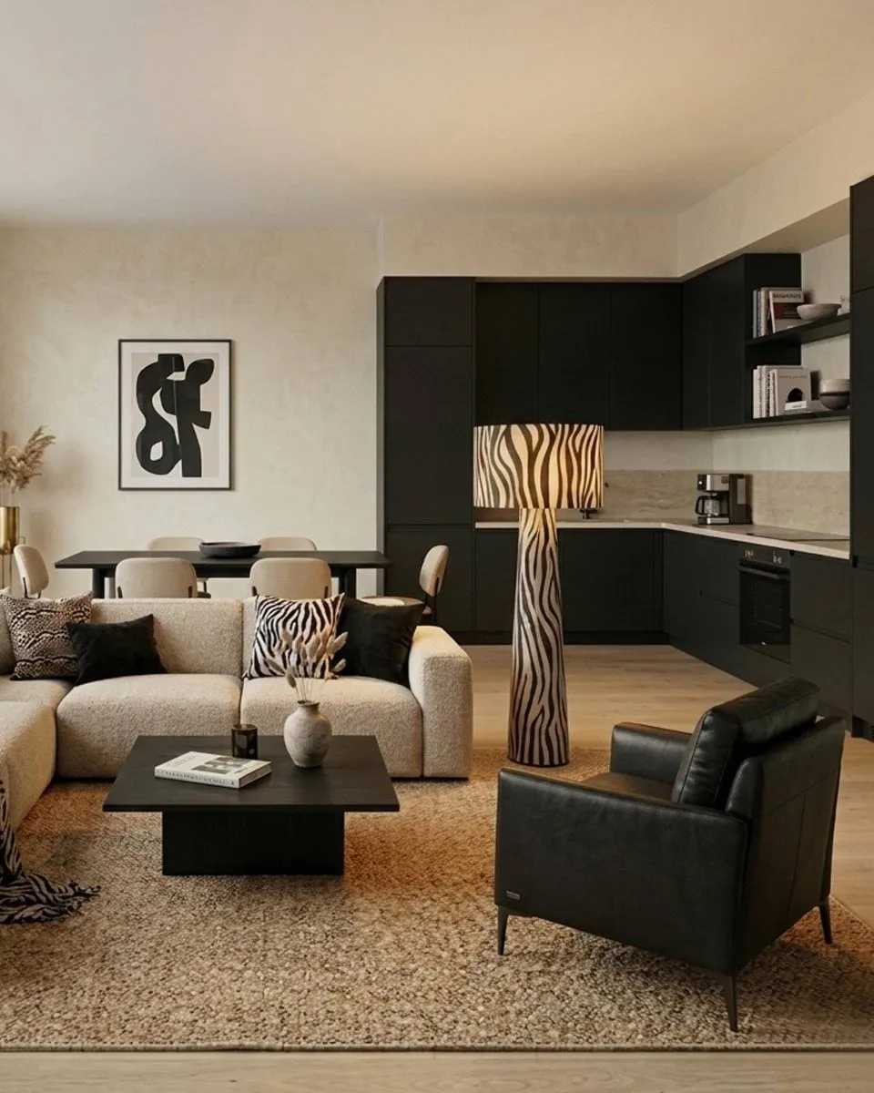 Zany Zebra floor lamp, Black-white, 144 cm By Rydéns