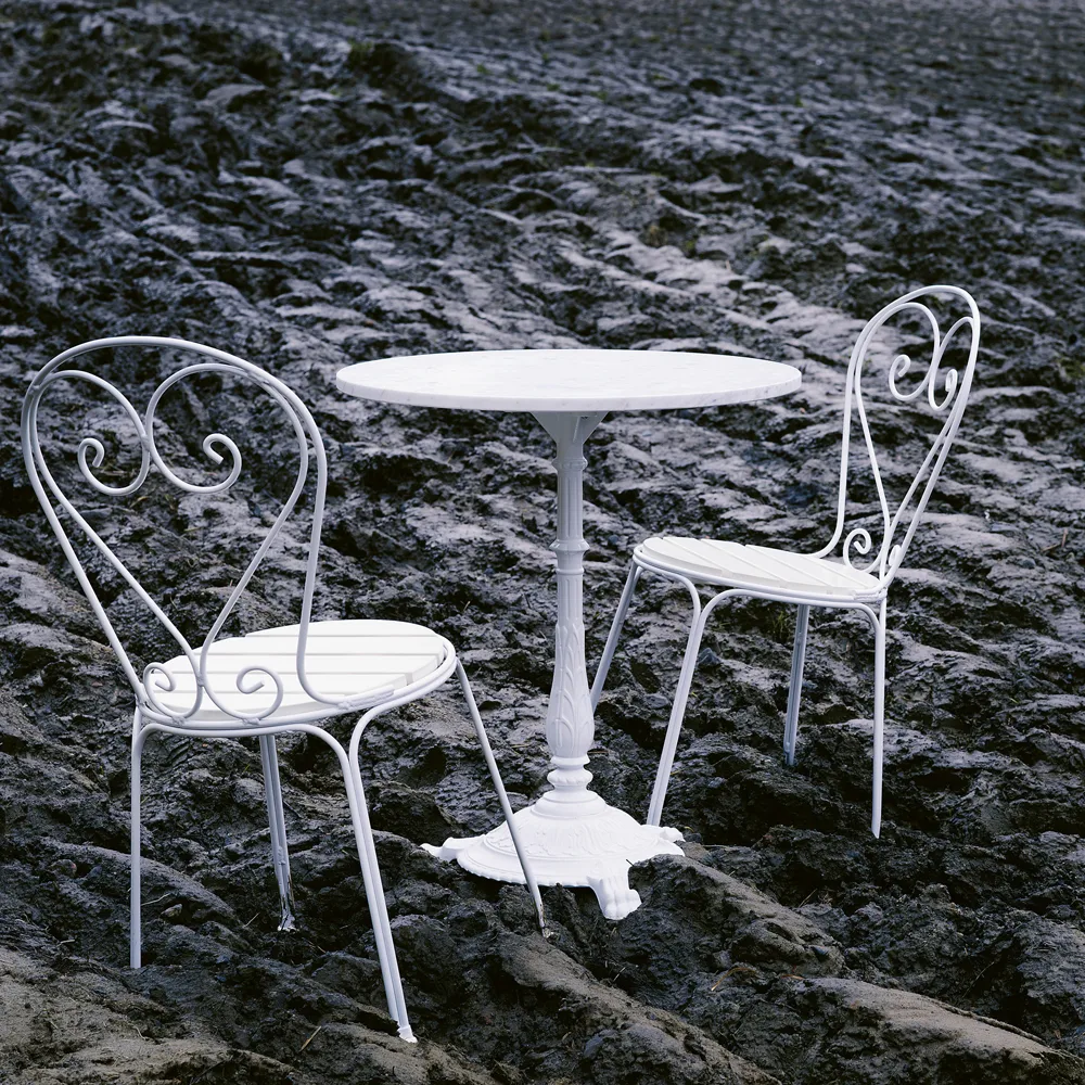 Classic No.1 chair, White, metal seat Byarums bruk