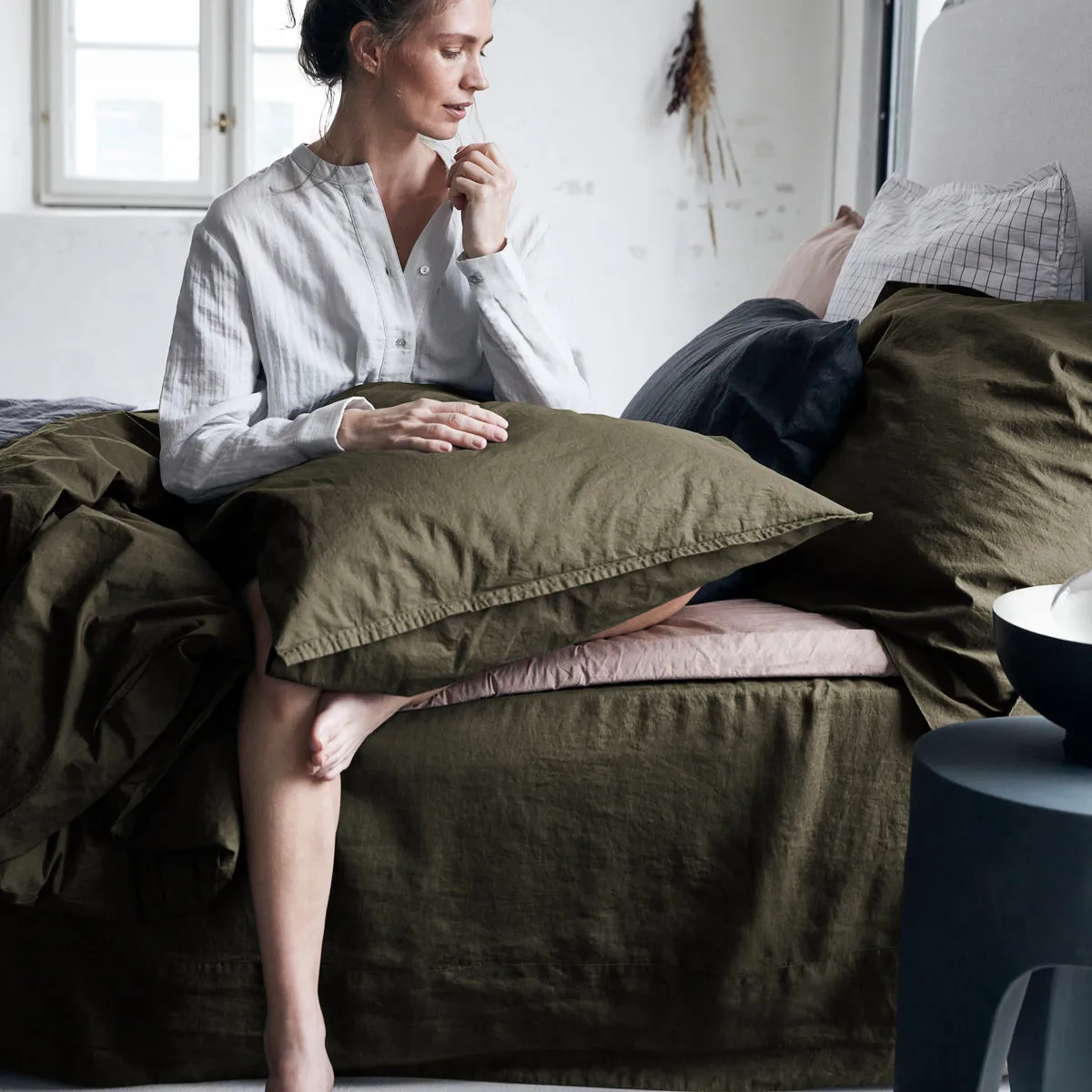 Ingrid bed set 220x220 cm, Bark byNORD