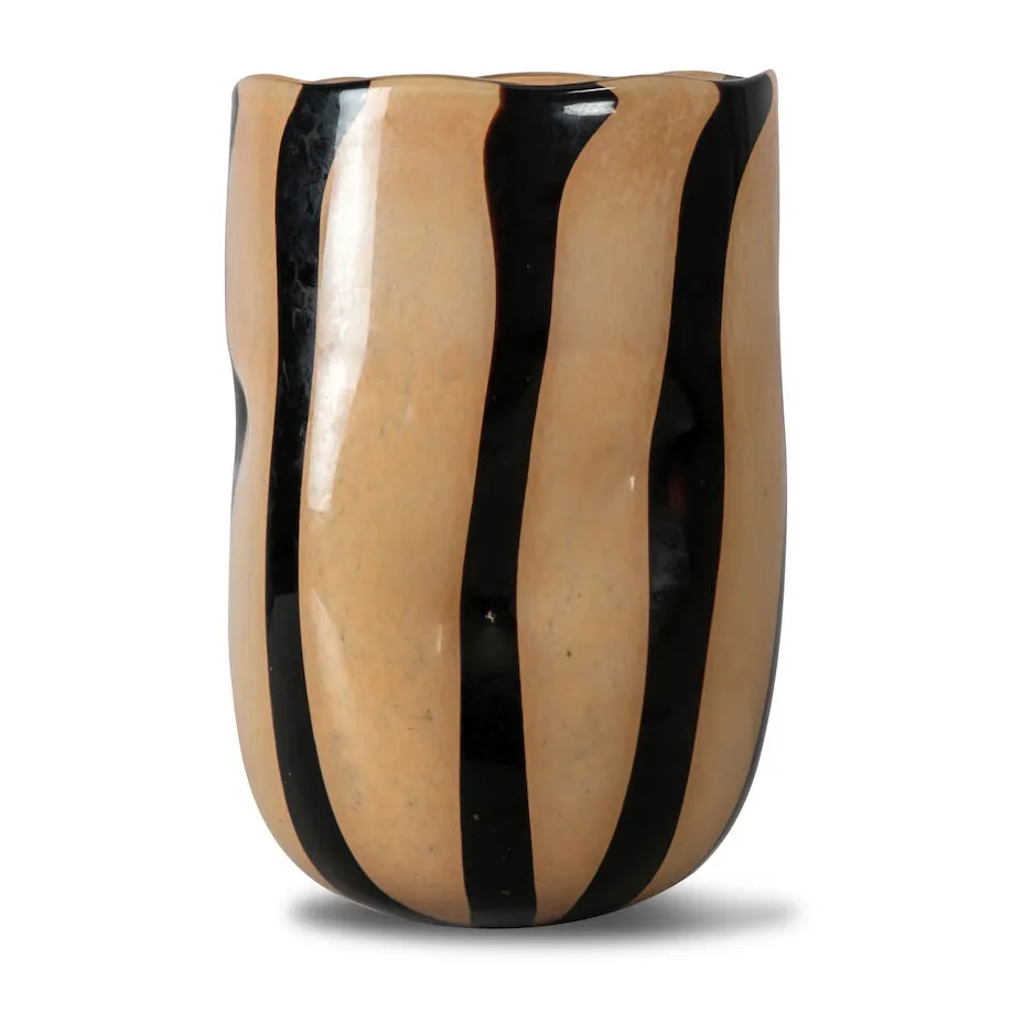 Curt vase 30 cm, Black-beige Byon