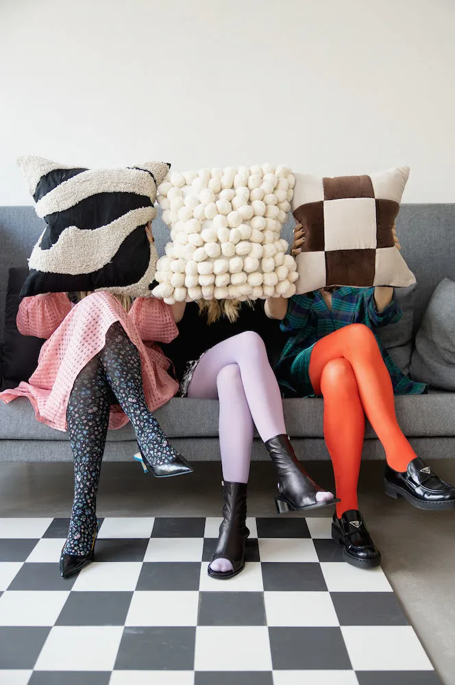 Fluffy cushion 50x50 cm, Black-beige, 50x50 cm Byon