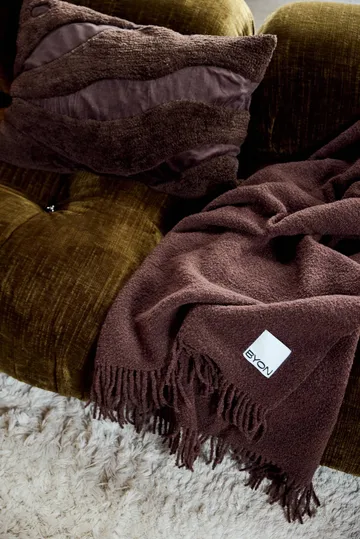 Fluffy cushion 50x50 cm - Brown, 40x60 cm - Byon