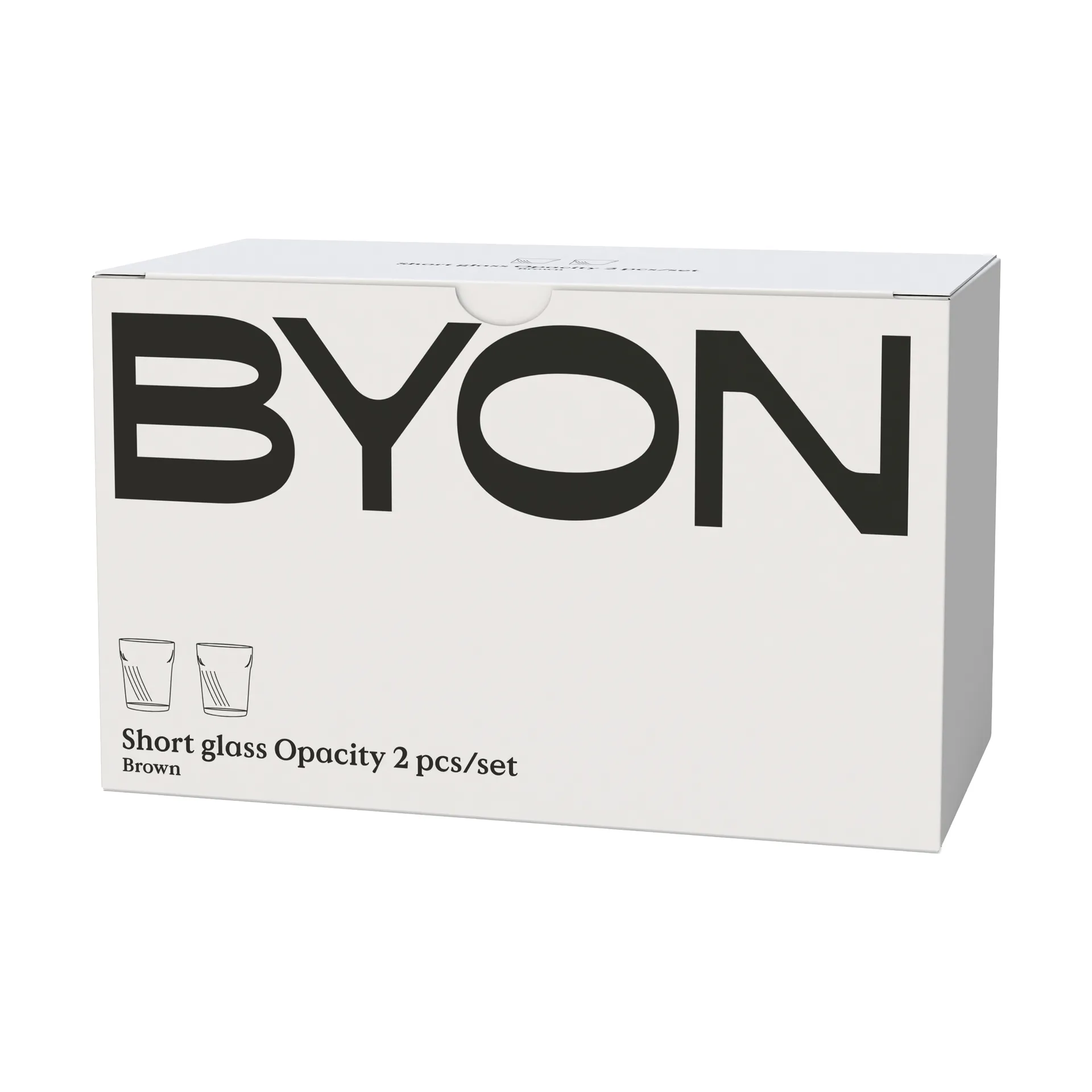 Opacity drinking glasses 30 cl 2-pack, Brown Byon