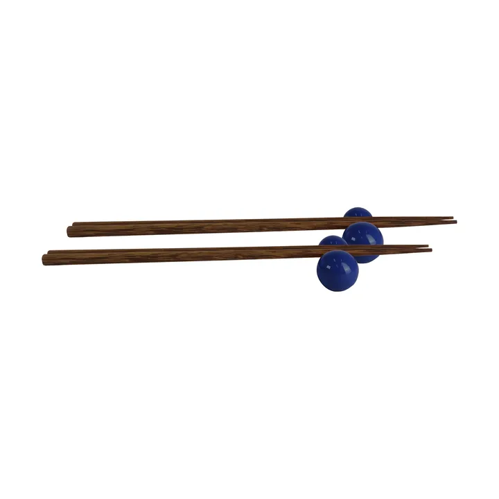 Porto chopsticks with holder 2-pack - Blue - Byon