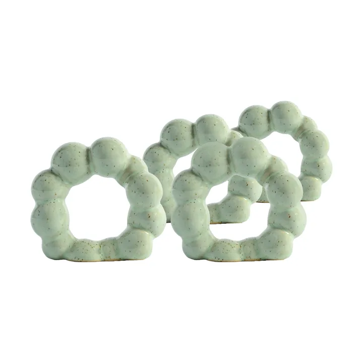 Porto napkin ring 4-pack - Mint green - Byon
