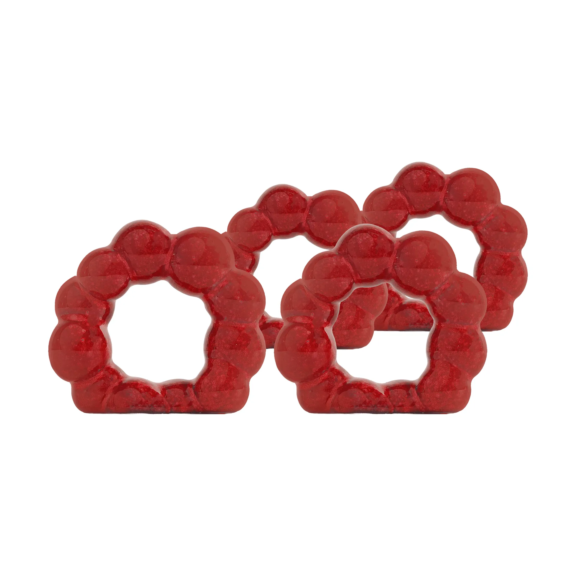 Porto napkin ring 4-pack, Red Byon