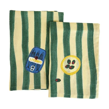 Sera napkin 2-pack - Green, 45x45 cm - Byon