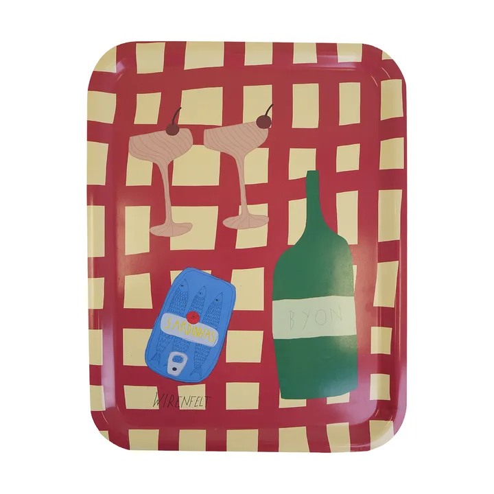 Sera tray - Red, 33x43 cm - Byon