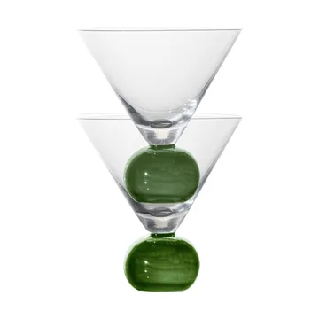 Spice glass 24 cl 2-pack - Clear-dark green - Byon
