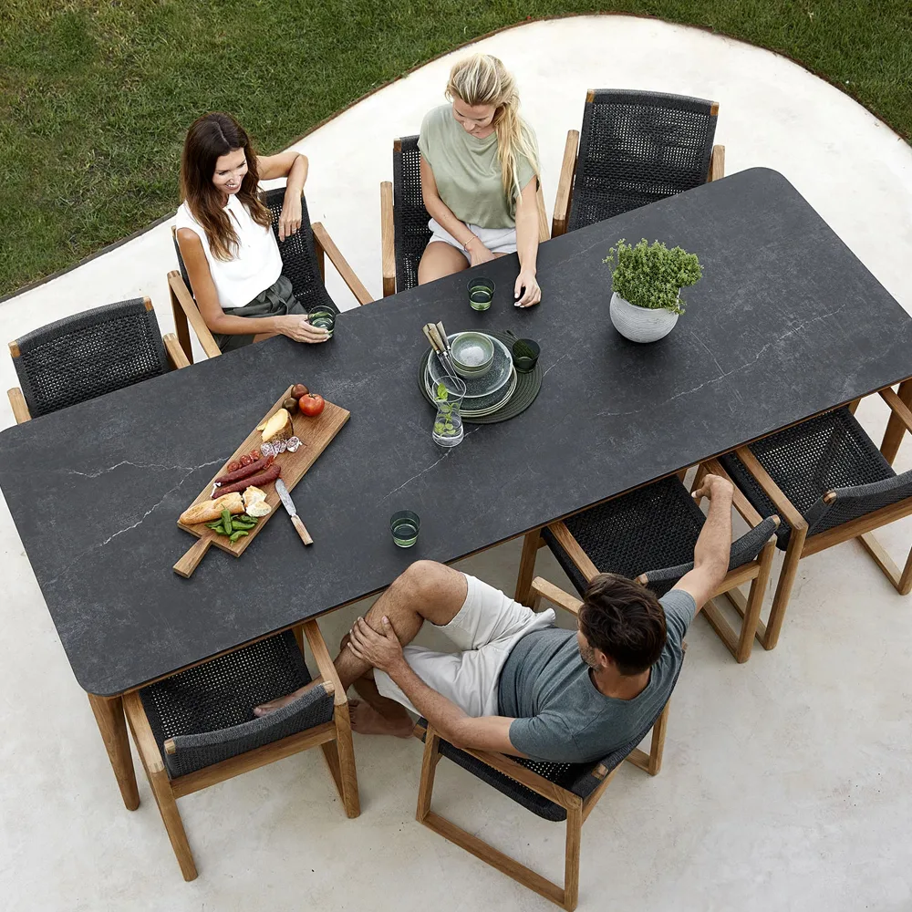Aspect dining table, Fossil black-teak 210 cm Cane-line